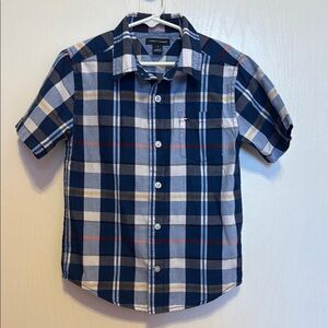 Tommy Hilfiger Navy Plaid Kids Shirt